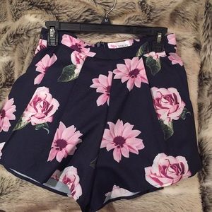 Floral flowy dress shorts